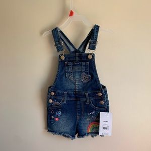 Jordache Denim Embroidered Overalls NWT